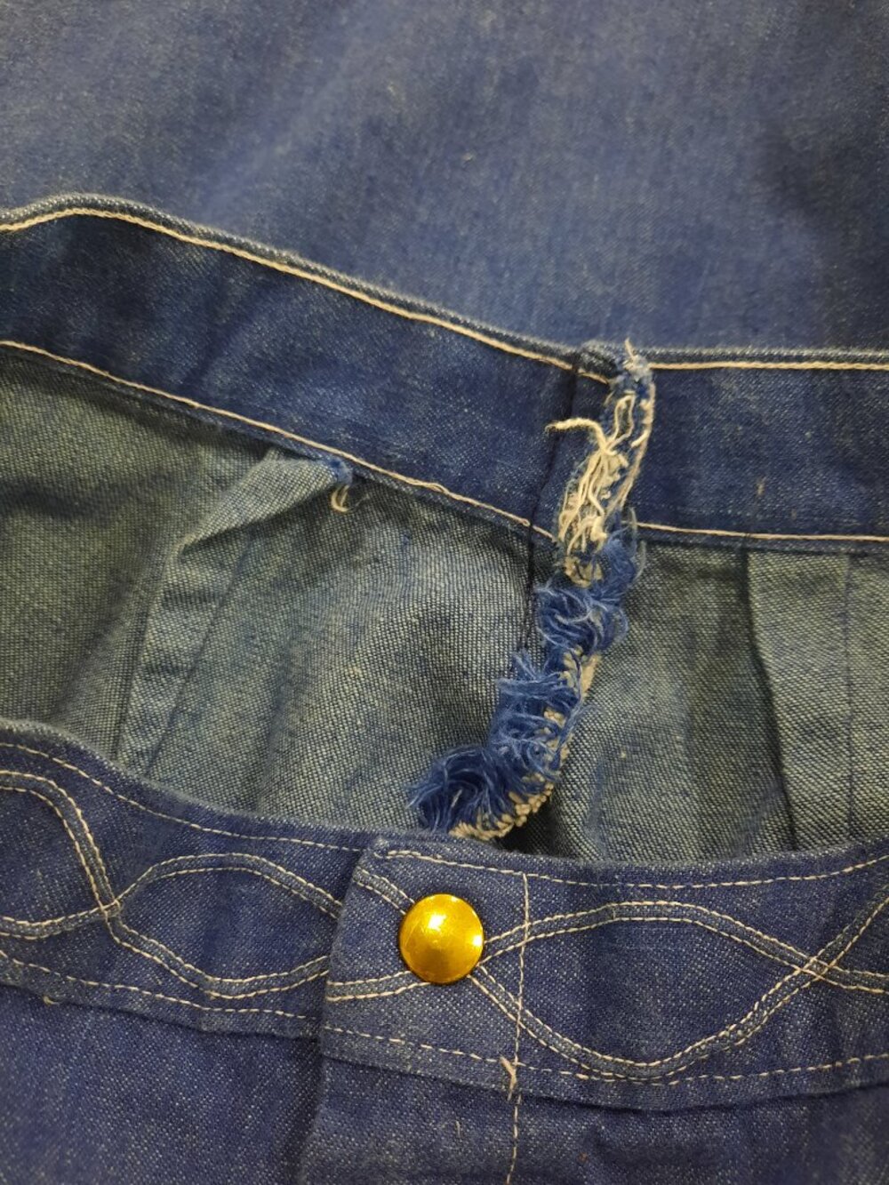 Vtg 60s handmade wide leg jeans - Picture 8 of 10